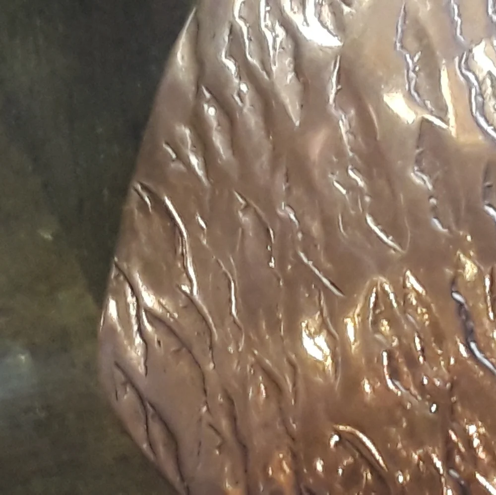 Textured Copper Earrings - Picture 2 of 4